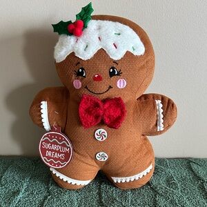 Sugarplum Dreams Holiday Christmas Gingerbread Plush Decor NEW!